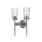 Z-Lite Flair 2 Light Wall Sconce, Antique Nickel & Clear 1932-2S-AN - alternate 1